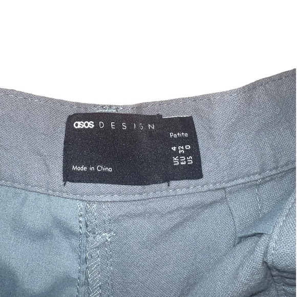 🍯 Linen shorts • high-waisted, pleated TROUSER shorts • sky blue • ASOS - Picture 4 of 7